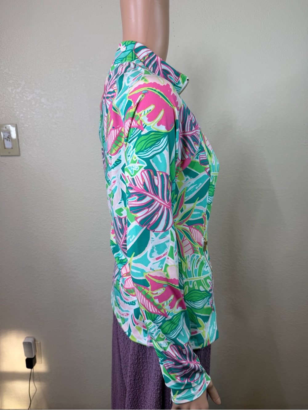 Sigrid Olsen Women’s S Full Zip Tropical Floral Golf Tennis Jacket Pockets - Picture 6 of 16